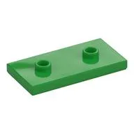 Plate Special 2 x 4 with Groove and Two Center Studs (Jumper), Bright Green