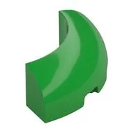 Brick Round Corner 3 x 3 x 1 No Studs, Bright Green