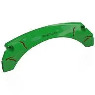 Technic Panel Car Mudguard Arched 15 x 2 x 5, Arched Top with 'GT3R, Dark Green Dots, Dark Red Lines Print, Bright Green