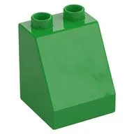 Duplo Brick 2 x 2 x 2 Slope, Bright Green