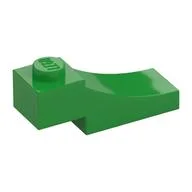 Brick Curved, 3 x 1 with 1/3 Inverted Cutout, Bright Green