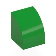 Brick Curved 1 x 1, Bright Green