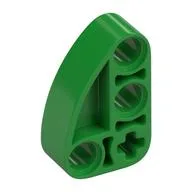 Technic Beam 2 x 3 L-Shape with Quarter Ellipse Thick, Bright Green