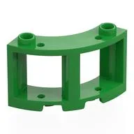Window Round 3 x 3 x 2, Bright Green