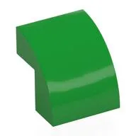 Brick Curved 2 x 2 x 1 2/3, Bright Green