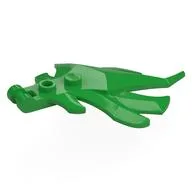 Flames 5 x 7 x 1 x 1/3 with Studs, Handle, Bright Green