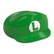 Nintendo Figure, Hat, Large, with Luigi Logo Print, Bright Green