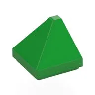 Brick Sloped 30° 1 x 1 x 2/3 Double Corner, Bright Green
