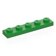 Plate 1 x 5, Bright Green