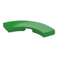 Tile 3 x 3 Curved, Macaroni, Bright Green