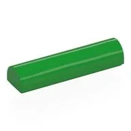 Brick Curved 1 x 4 x 2/3 Double, No Studs, Bright Green
