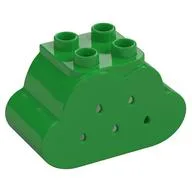 Duplo Brick 2 x 4 x 2 Cloud with Holes, Bright Green