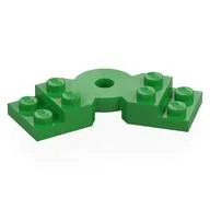 Plate Angled 2 x 2 with Step and Hole in Center, Bright Green