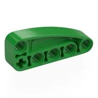 Technic Beam 2 x 5 L-Shape with Quarter Ellipse Thick, Bright Green