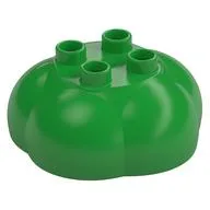 Duplo Plant Bush / Tree Top / Rock Pile with 4 studs, Bright Green