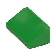 Brick Sloped 30° 1 x 2 x 2/3, Bright Green
