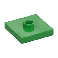 Plate Special 2 x 2 with Groove and Center Stud (Jumper), Bright Green