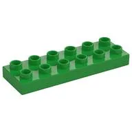 Duplo Plate 2 x 6, Bright Green