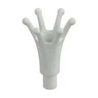 Headwear Accessory Crown Long with Bar, Glow in Dark White