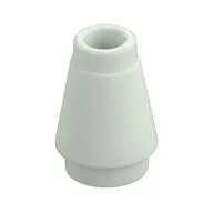 Cone 1 x 1 [Top Groove], Glow in Dark White