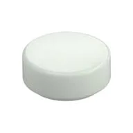 Tile Round 1 x 1, Glow in Dark White