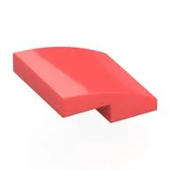 Brick Curved 2 x 2 x 2/3, Coral