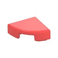 Tile Round 1 x 1 Quarter, Coral