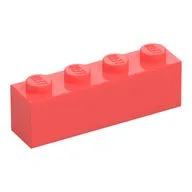 Brick 1 x 4, Coral