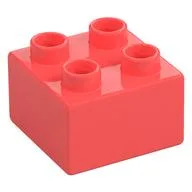 Duplo Brick 2 x 2, Coral