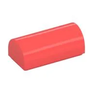 Brick Curved 1 x 2 x 2/3 Double Curved Top, No Studs, Coral