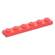 Plate 1 x 6, Coral