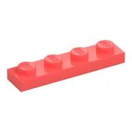 Plate 1 x 4, Coral