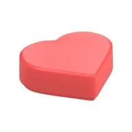 Tile 1 x 1 Heart, Coral