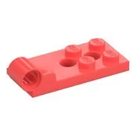 Hinge Plate 2 x 4 with Pin Hole with 2 Holes - Bottom, Coral