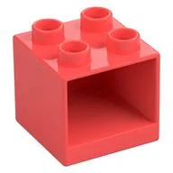 Duplo Cabinet 2 x 2 x 1.5, Coral
