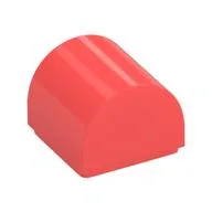 Brick Curved 1 x 1 x 2/3 Double Curved Top, No Studs, Coral