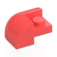 Brick Round, Curved 2 x 2 x 1, Corner, Coral