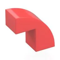 Brick Curved 1 x 2 x 1 2/3 with 1 Cutout, Coral