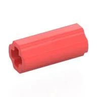Technic Axle Connector Smooth [with x Hole + Orientation], Coral