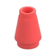 Cone 1 x 1 [Top Groove], Coral