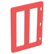 Duplo Door with Two Long Window Panes, Coral