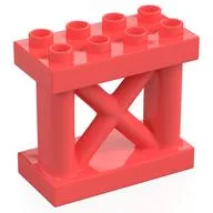 Duplo Support 2 x 4 x 3, Girder, Coral