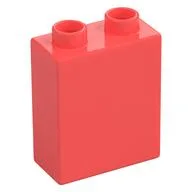 Duplo Brick 1 x 2 x 2 with Bottom Tube, Coral