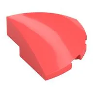 Brick Round Corner, Curved 3 x 3 x 1 Quarter Circle, Coral