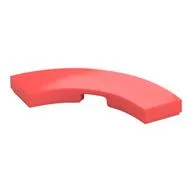 Tile 3 x 3 Curved, Macaroni, Coral