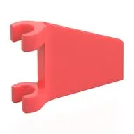 Flag 2 x 2 Trapezoid with Flared Area between Clips, Coral
