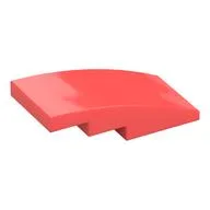 Brick Curved 4 x 2 No Studs, Coral
