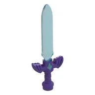 Weapon Sword with Dark Purple Winged Hilt Pattern, Opal Trans-Light Blue
