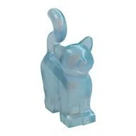 Animal, Cat, Standing New Style [Plain], Opal Trans-Light Blue