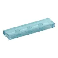 Tile 1 x 4 with Groove, Opal Trans-Light Blue